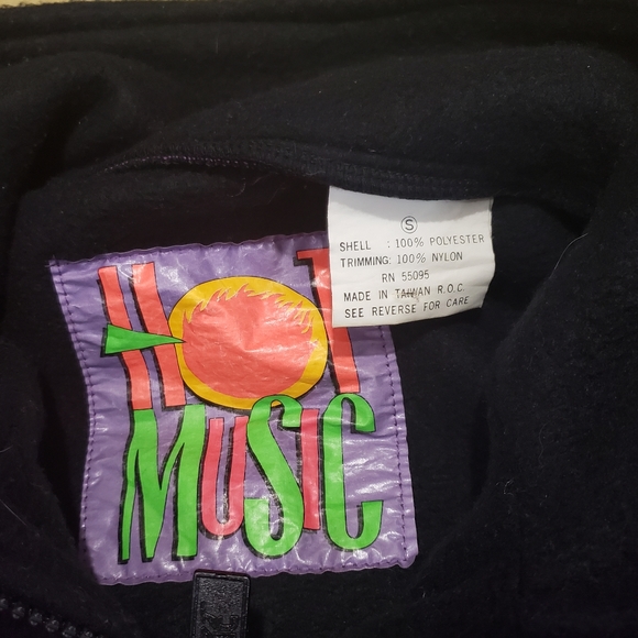 Vintage Hot Music fleece pull over jacket size S - Picture 5 of 6